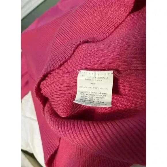 Paper Heart Sweater Women’s Size Small Pink Mock Turtleneck Ribbed Knit - Picture 5 of 8